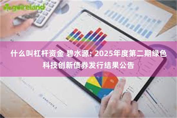 什么叫杠杆资金 碧水源: 2025年度第二期绿色科技创新债券发行结果公告